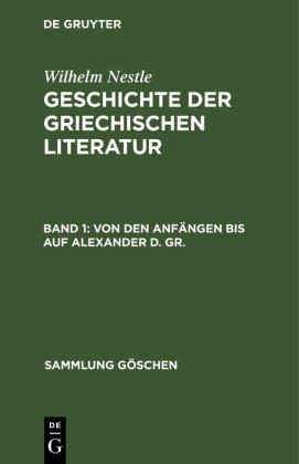 Von den Anfängen bis auf Alexander d. Gr.