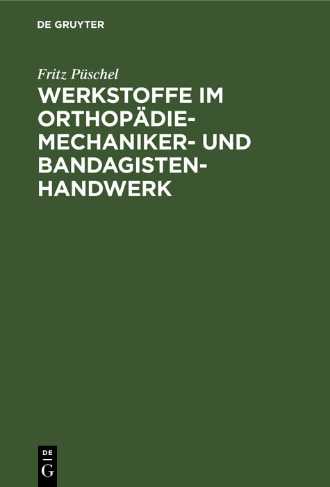 Werkstoffe im Orthopädiemechaniker- und Bandagisten-Handwerk main product photo