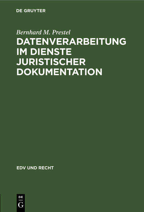 Datenverarbeitung im Dienste juristischer Dokumentation main product photo