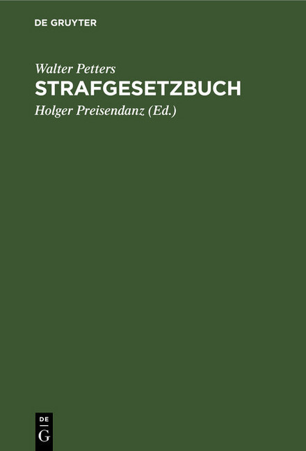 Strafgesetzbuch main product photo