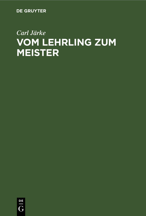Vom Lehrling zum Meister main product photo