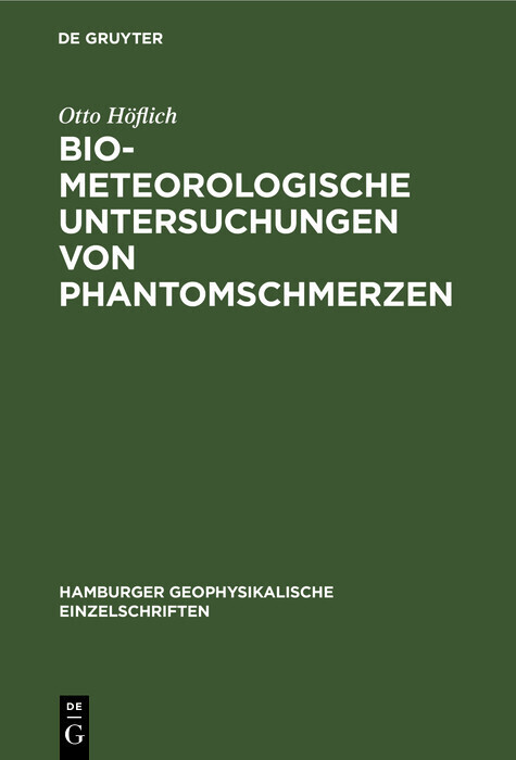 Biometeorologische Untersuchungen von Phantomschmerzen main product photo