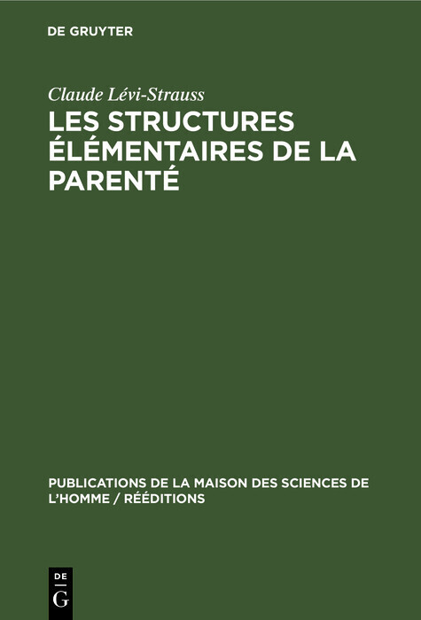 Les structures élémentaires de la parenté main product photo