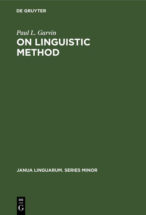 On Linguistic Method main product photo