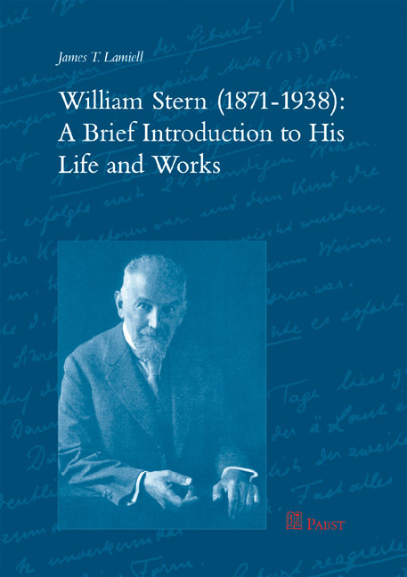 William Stern (1871-1938): A Brief Introduction to His Life and Work main product photo