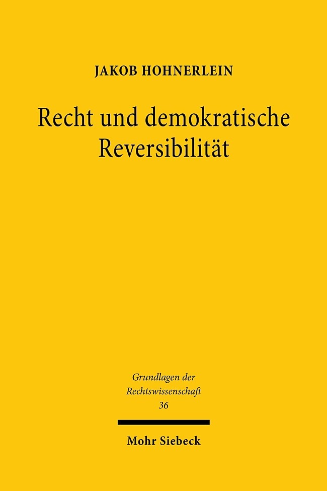Recht und demokratische Reversibilität main product photo