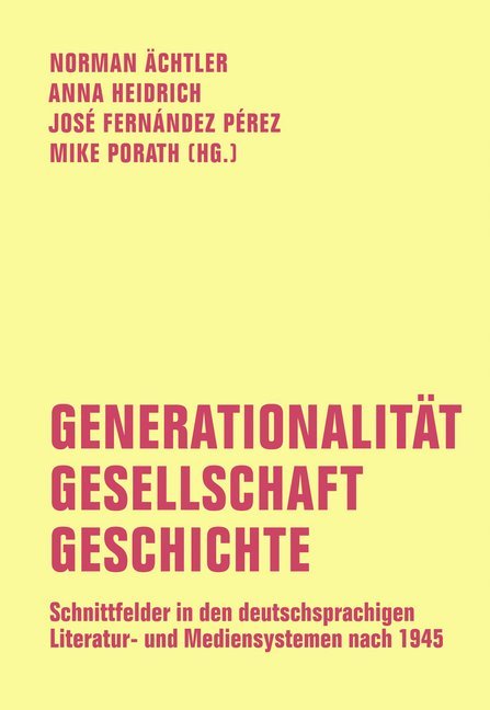 Generationalität - Gesellschaft - Geschichte main product photo