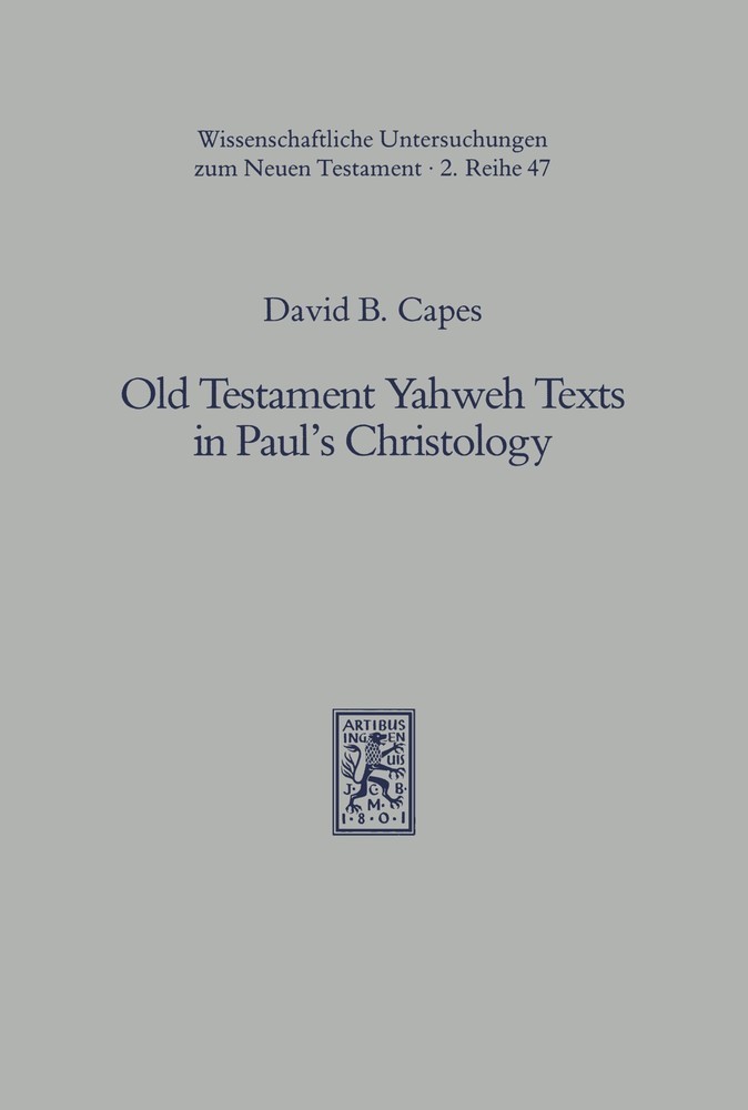 Old Testament Yahweh Texts in Paul's Christology main product photo