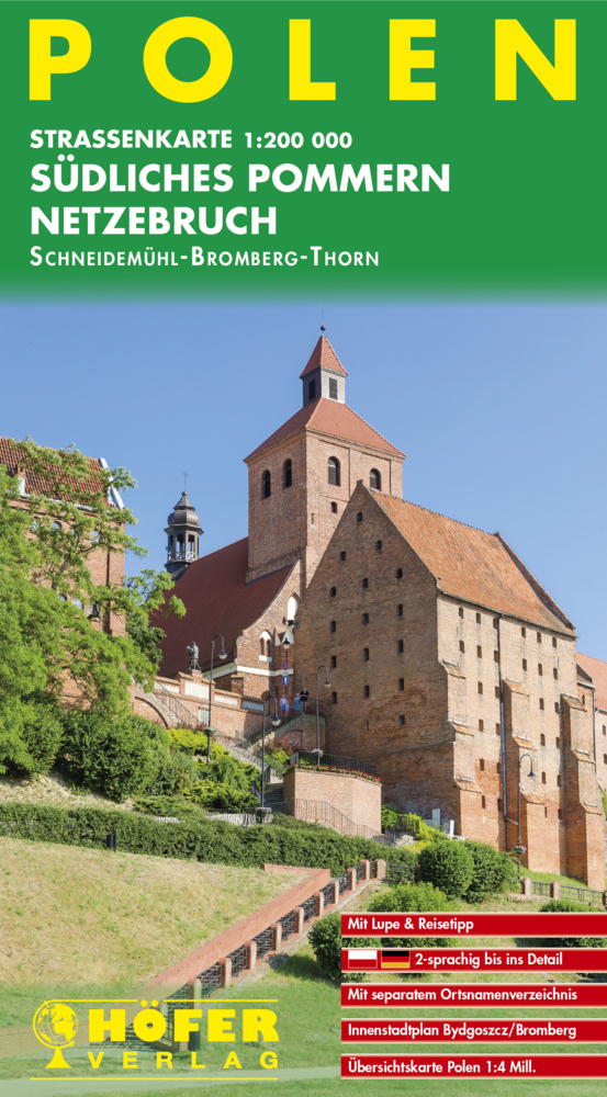 Höfer Straßenkarte Polen, Südliches Pommern, Netzebruch main product photo