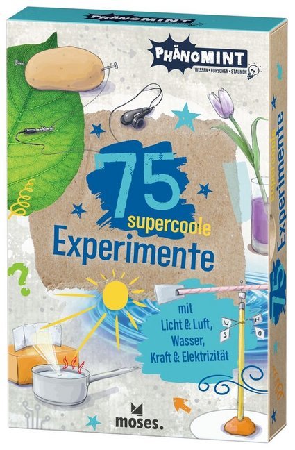 PhänoMINT 75 supercoole Experimente mit Licht & Luft, Wasser, Kraft & Elektrizität main product photo