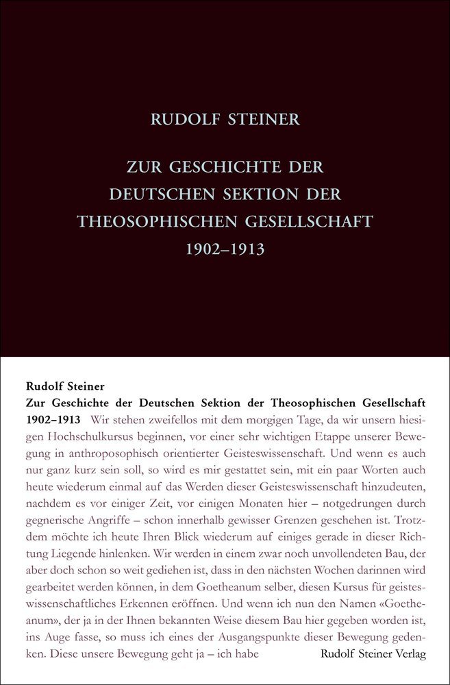 Zur Geschichte der Deutschen Sektion der Theosophischen Gesellschaft 1902-1913 main product photo