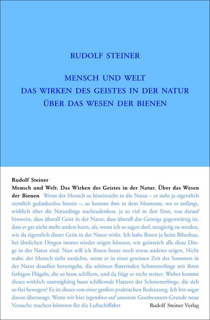 Mensch und Welt. Das Wirken des Geistes in der Natur - über das Wesen der Bienen main product photo