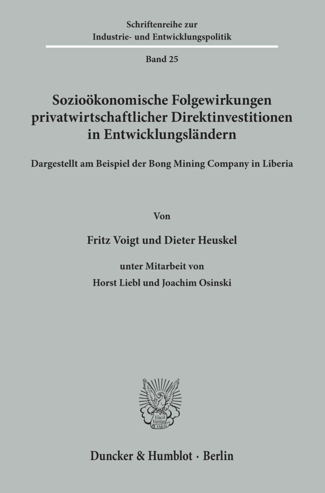 Sozioökonomische Folgewirkungen privatwirtschaftlicher Direktinvestitionen in Entwicklungsländern main product photo