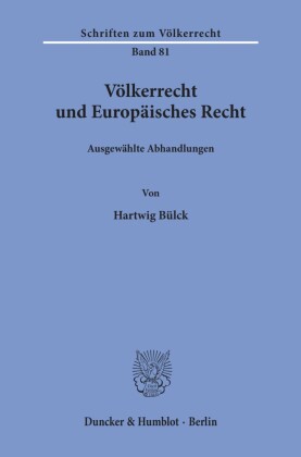 Völkerrecht und Europäisches Recht.
