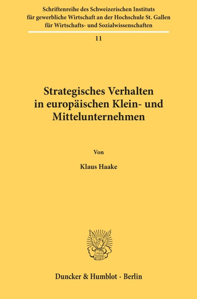 Strategisches Verhalten in europäischen Klein- und Mittelunternehmen. main product photo