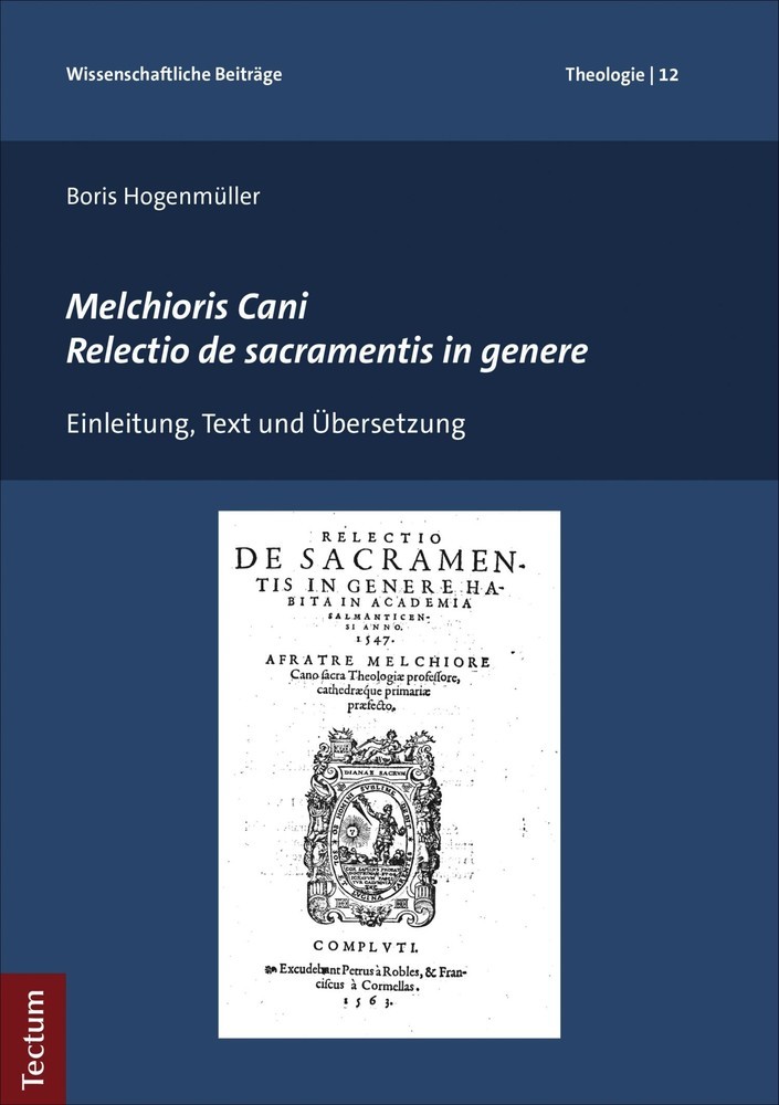 Melchioris Cani Relectio de sacramentis in genere main product photo
