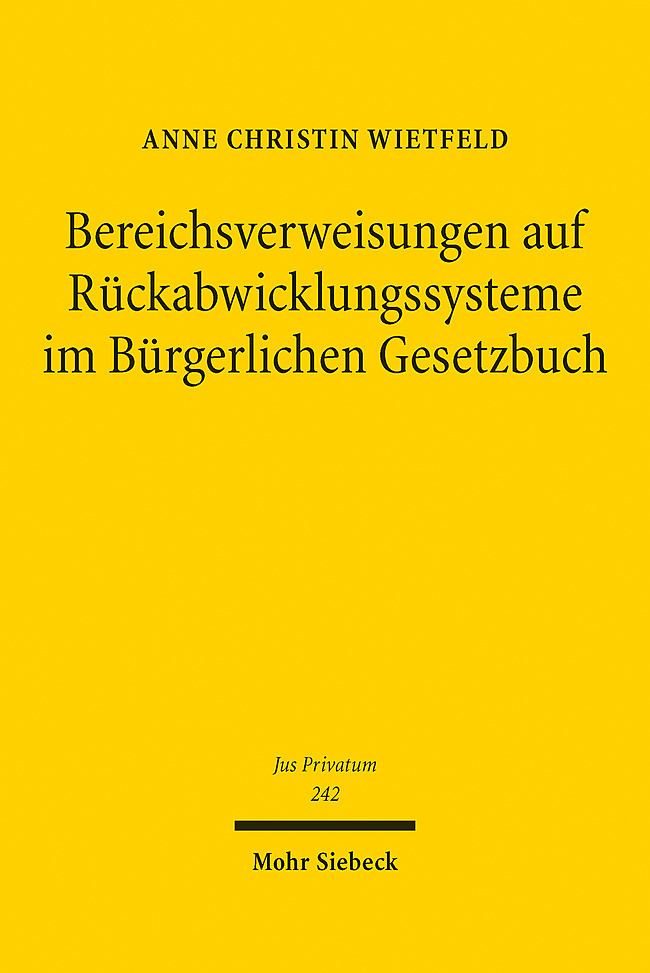 Bereichsverweisungen auf Rückabwicklungssysteme im Bürgerlichen Gesetzbuch main product photo