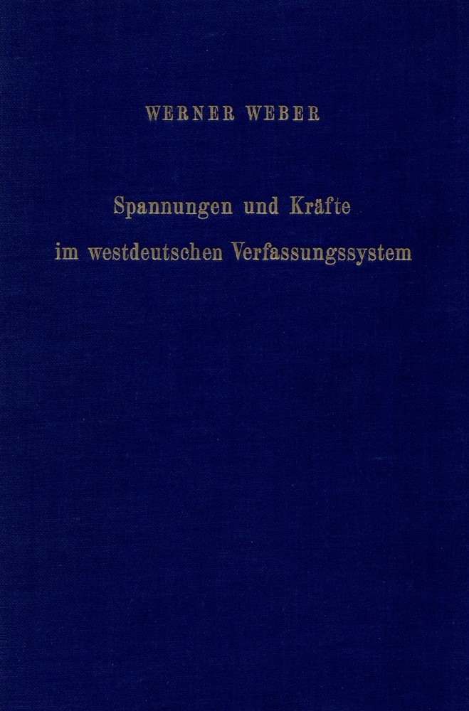 Spannungen und Kräfte im westdeutschen Verfassungssystem. main product photo