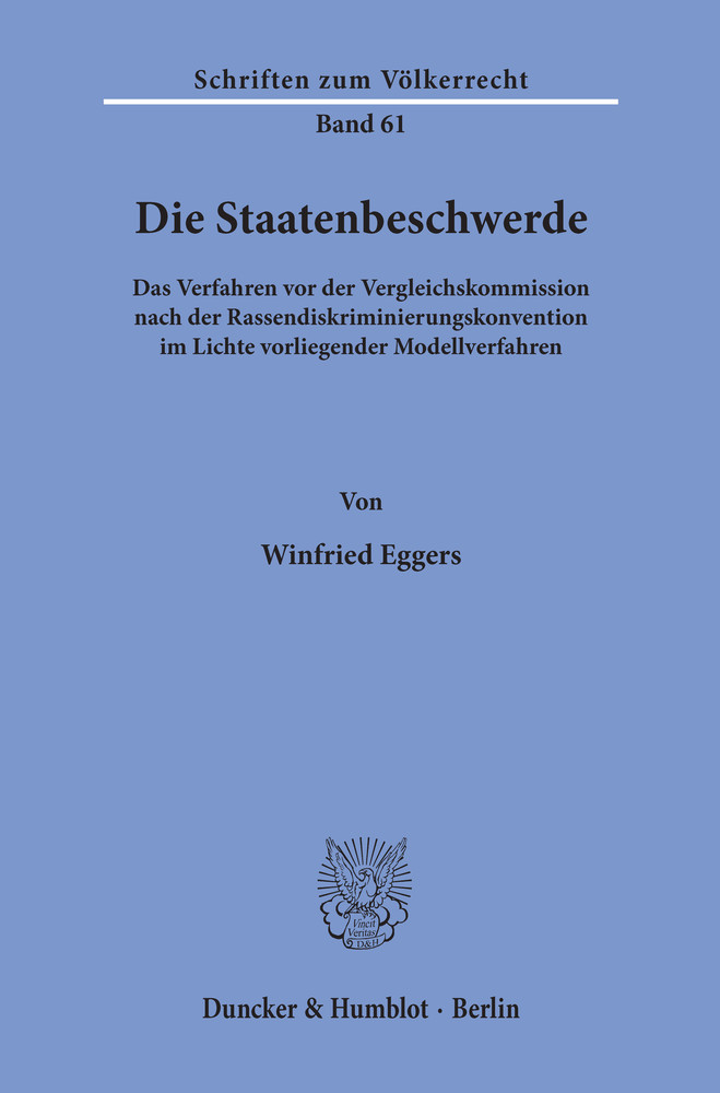 Die Staatenbeschwerde. main product photo