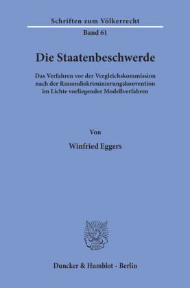 Die Staatenbeschwerde.