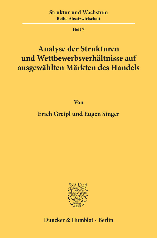 Analyse der Strukturen und Wettbewerbsverhältnisse auf ausgewählten Märkten des Handels. main product photo