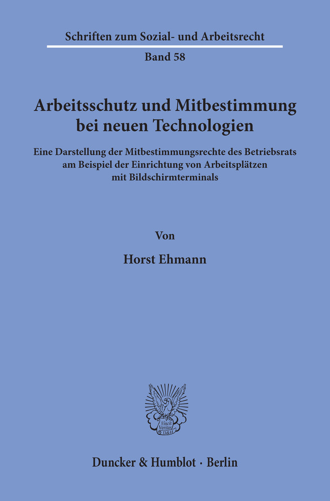 Arbeitsschutz und Mitbestimmung bei neuen Technologien. main product photo
