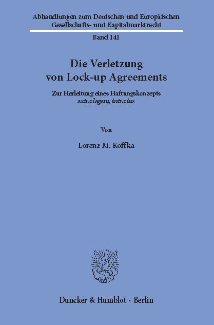 Die Verletzung von Lock-up Agreements. main product photo