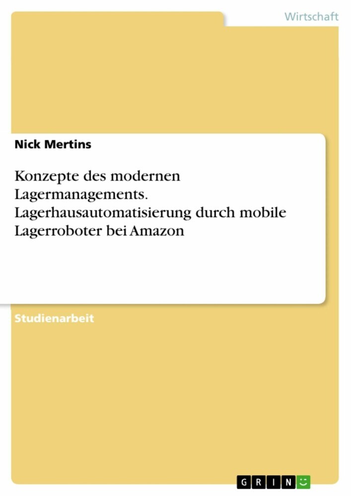 Konzepte des modernen Lagermanagements. Lagerhausautomatisierung durch mobile Lagerroboter bei Amazon main product photo