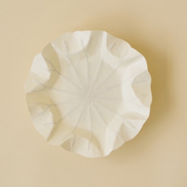 Flexible Hanji-Papierschale Lotusblatt (S) Weiß main product photo