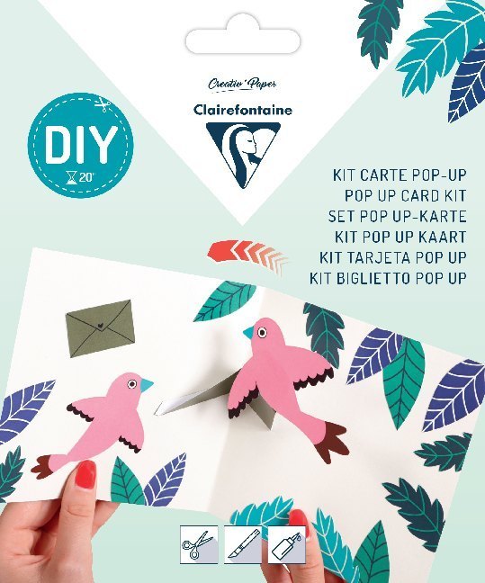 Set POP-UP, Doppelkarte 135 x 135 mm + Umschlag 140 x 140 mm - Glückwünsche main product photo