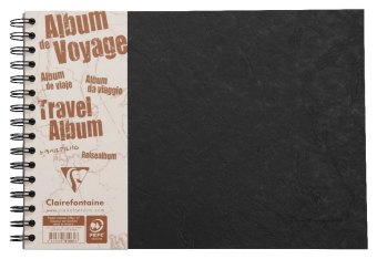 Reisealbum Age Bag A4 quer liniert und blanko 40 Blatt, Schwarz