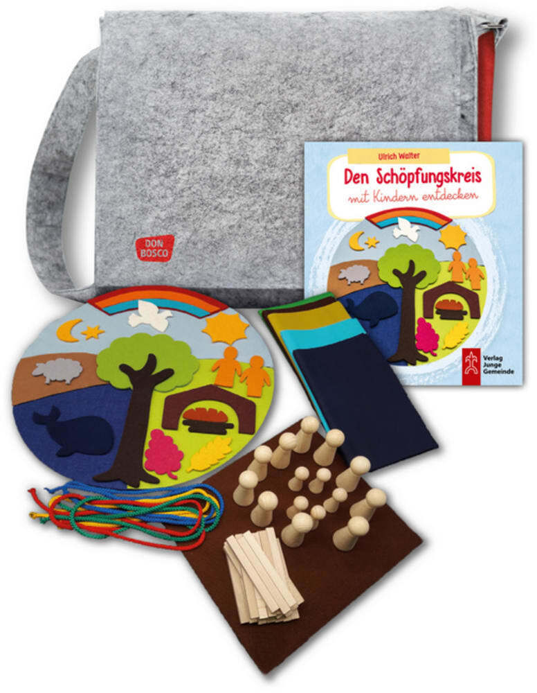 Den Schöpfungskreis mit Kindern entdecken - eine Erzähltasche mit Legematerial und Praxisbuch main product photo