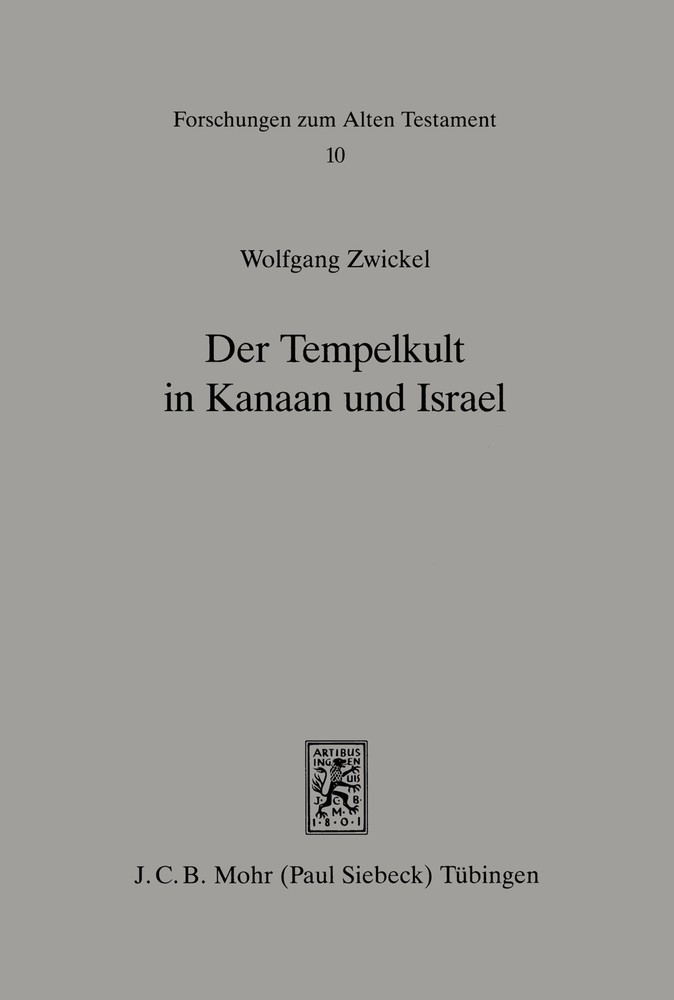 Der Tempelkult in Kanaan und Israel main product photo