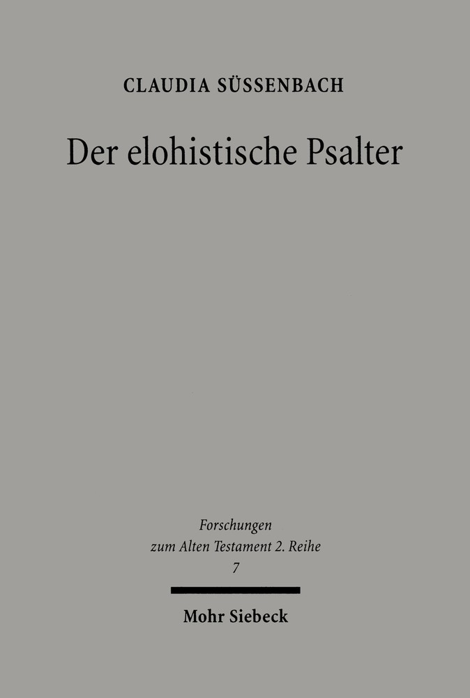 Der elohistische Psalter main product photo