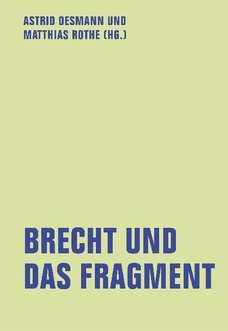 Brecht und das Fragment main product photo