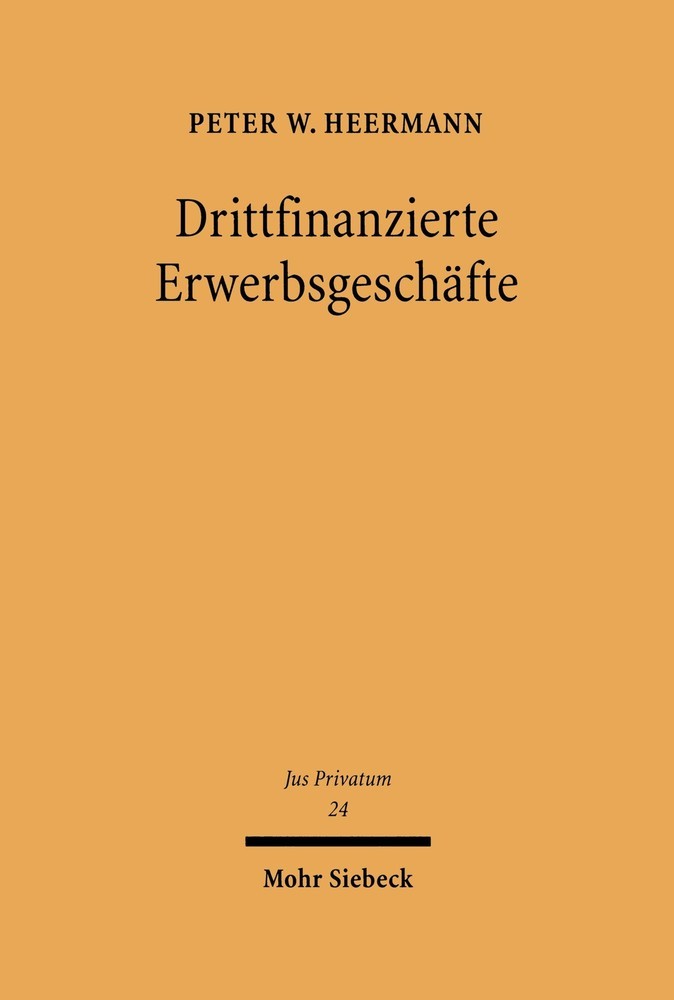 Drittfinanzierte Erwerbsgeschäfte main product photo