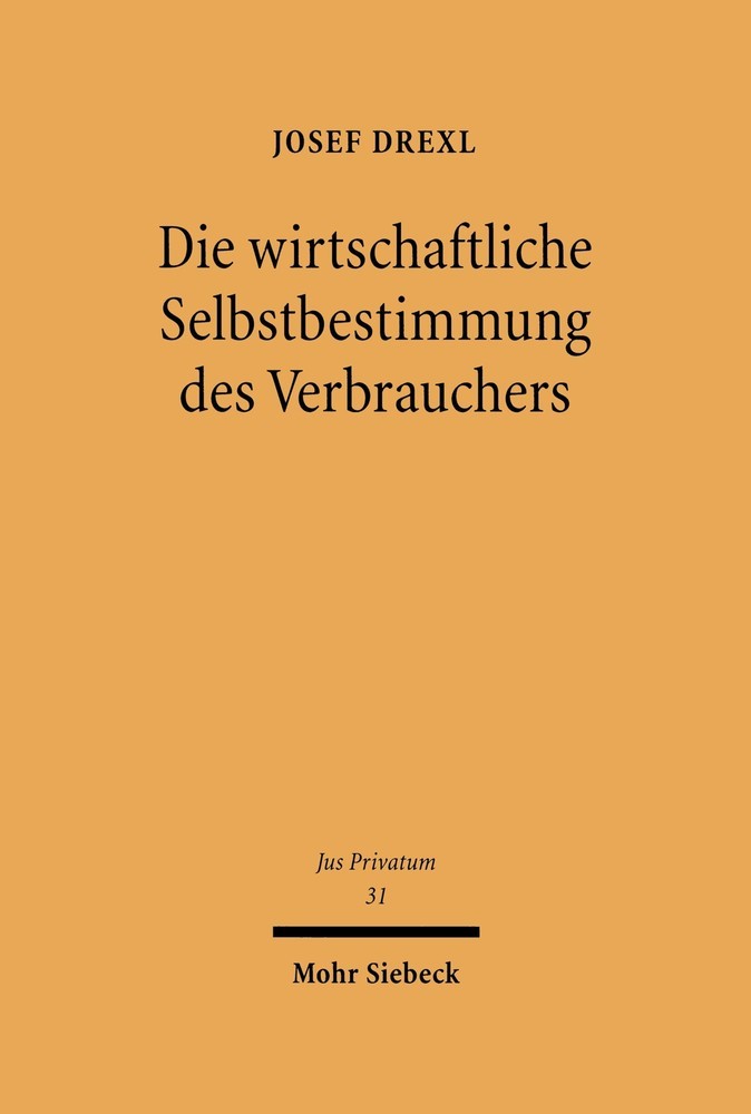 Die wirtschaftliche Selbstbestimmung des Verbrauchers main product photo