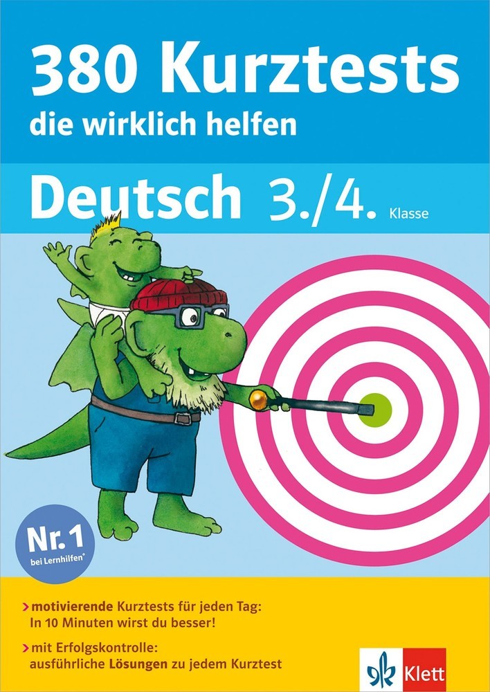 Klett 380 Kurztests, die wirklich helfen - Deutsch 3./4. Klasse main product photo