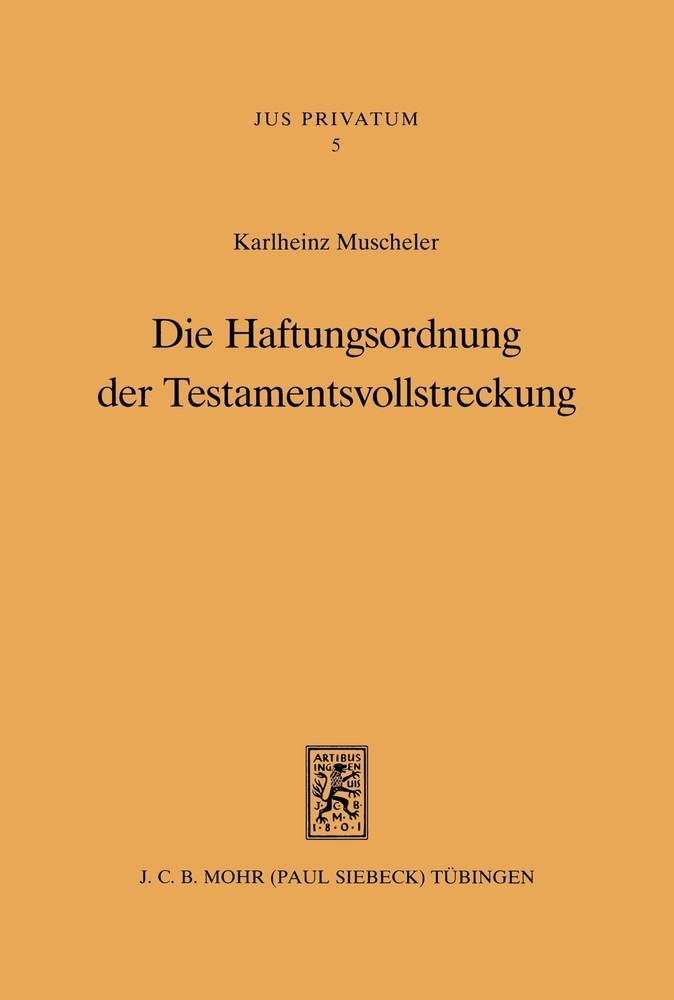 Die Haftungsordnung der Testamentsvollstreckung main product photo