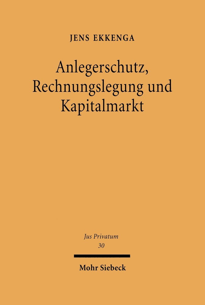 Anlegerschutz, Rechnungslegung und Kapitalmarkt main product photo