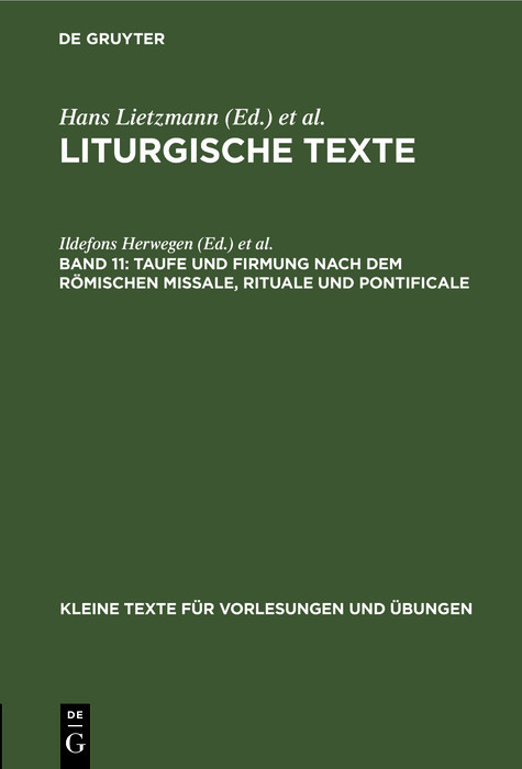 Taufe und Firmung nach dem römischen Missale, Rituale und Pontificale main product photo