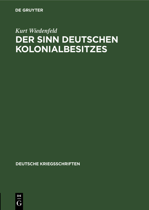 Der Sinn deutschen Kolonialbesitzes main product photo