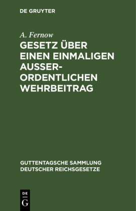 Gesetz über einen einmaligen außerordentlichen Wehrbeitrag
