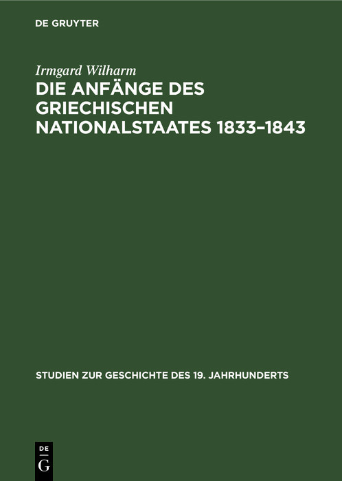 Die Anfänge des griechischen Nationalstaates 1833-1843 main product photo