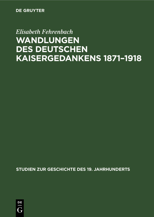 Wandlungen des deutschen Kaisergedankens 1871-1918 main product photo