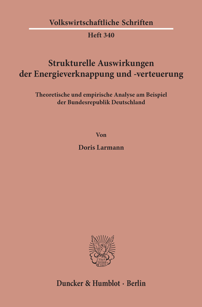 Strukturelle Auswirkungen der Energieverknappung und -verteuerung. main product photo