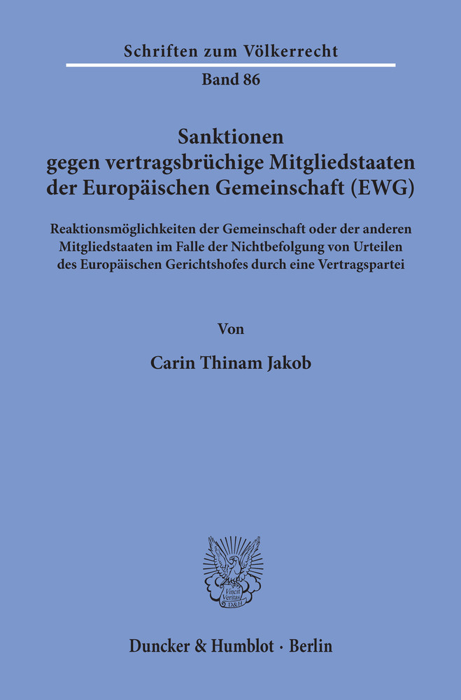 Sanktionen gegen vertragsbrüchige Mitgliedstaaten der Europäischen Gemeinschaft (EWG). main product photo