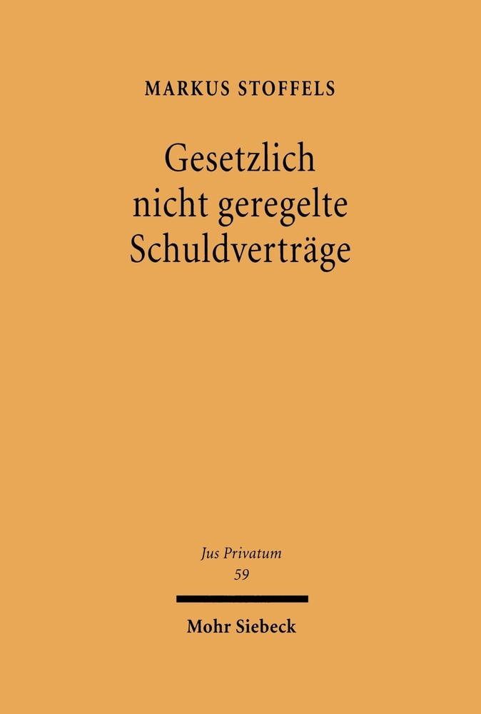 Gesetzlich nicht geregelte Schuldverträge main product photo