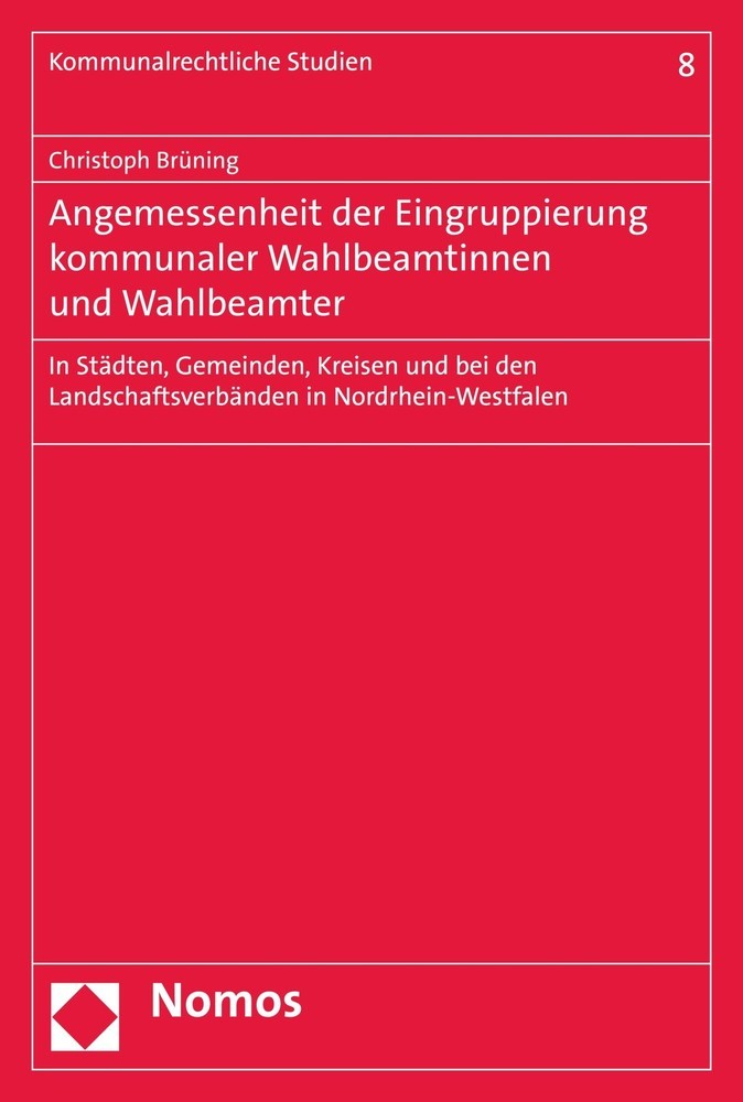 Angemessenheit der Eingruppierung kommunaler Wahlbeamtinnen und Wahlbeamter main product photo