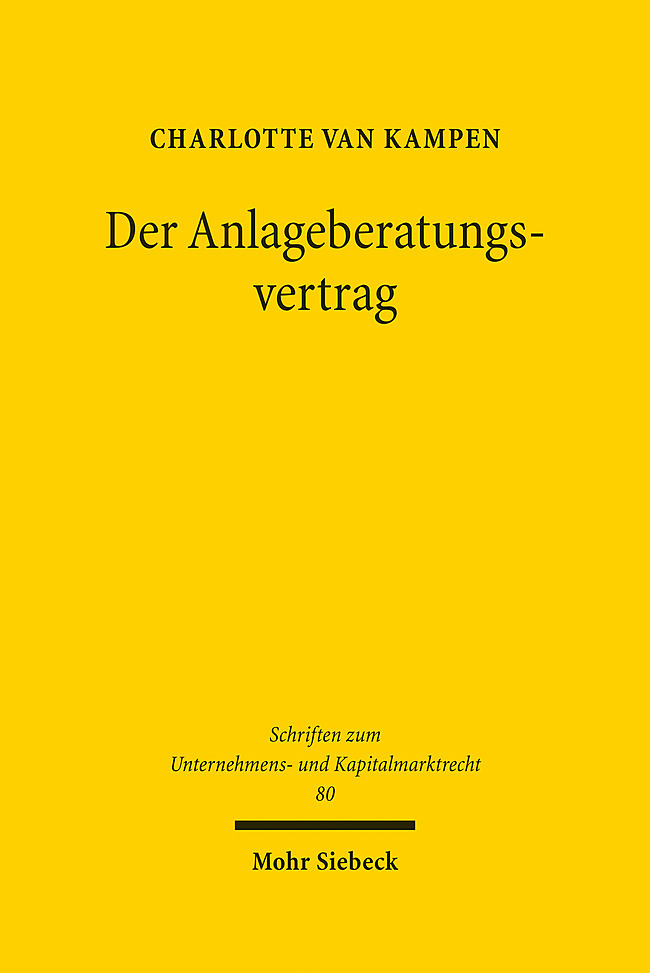 Der Anlageberatungsvertrag main product photo